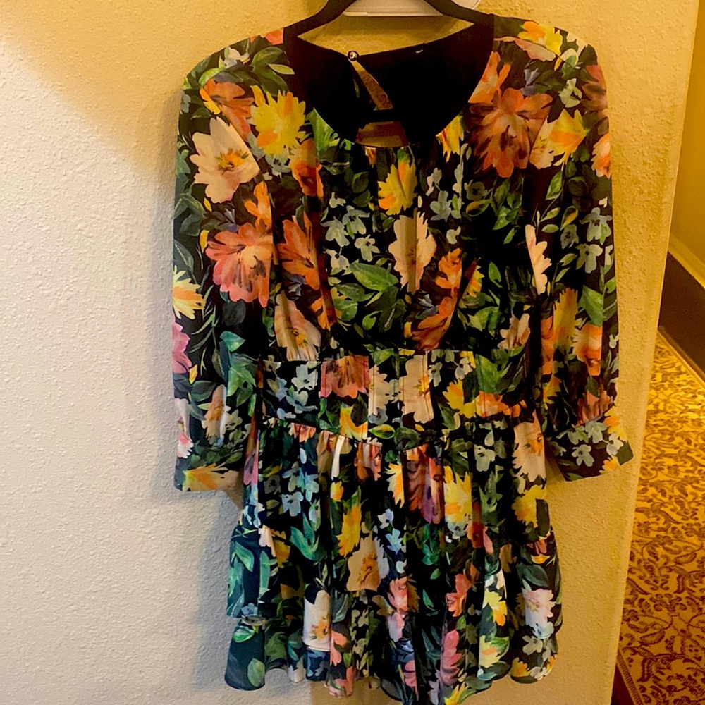 For Love and Lemons floral open back dress. NWT size xs